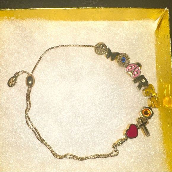 Alex & Ani Create Chain Clasp Bracelet With Slider Charms Expandable Bracelets - Picture 4 of 17